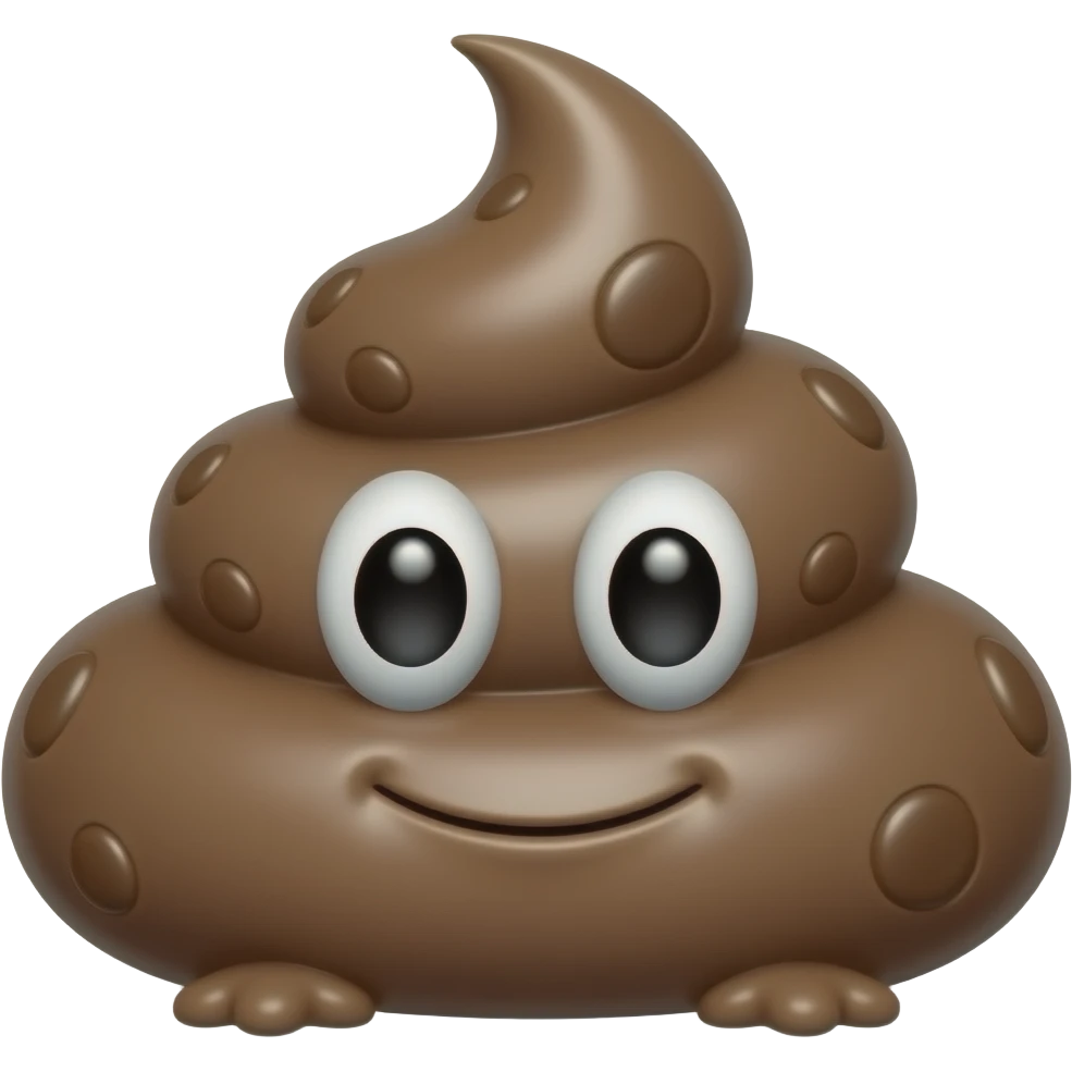 Super fat, obese, and immobile pile of poop, outgrowing the world emoji