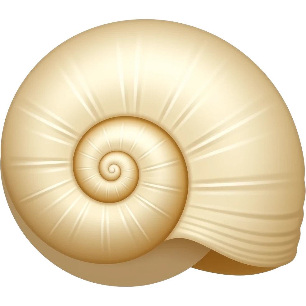 Beach shell curl emoji