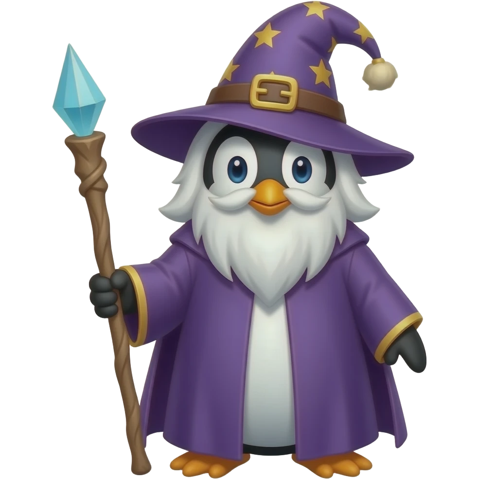Penguin Wizard emoji