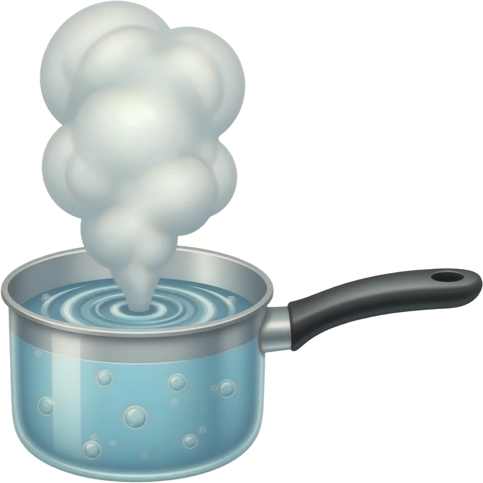 boiling water just steam emoji