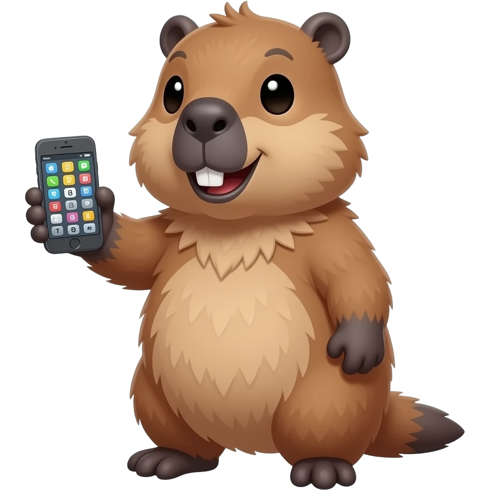 capibara con celular emoji