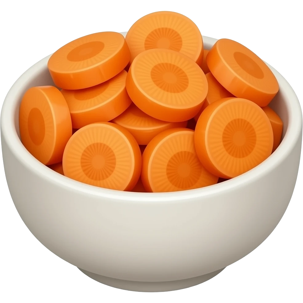 bowl of cooked carrots slices emoji