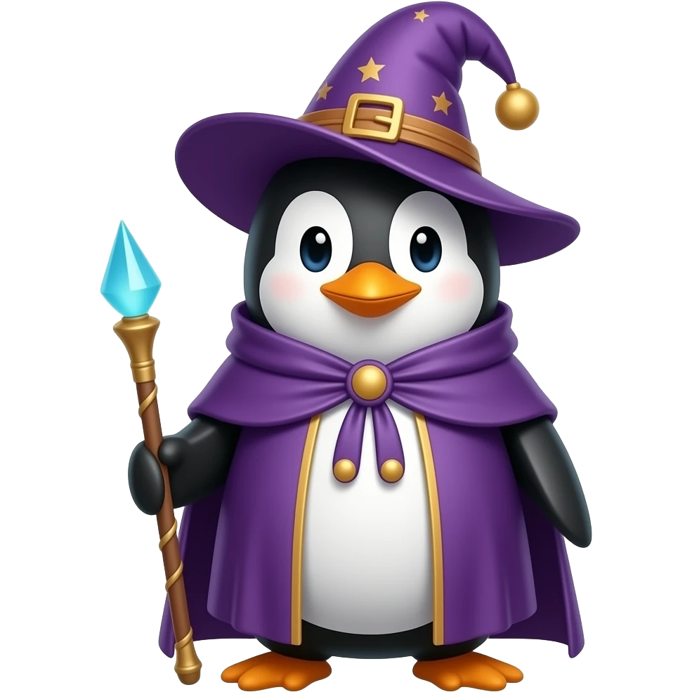Penguin Wizard emoji