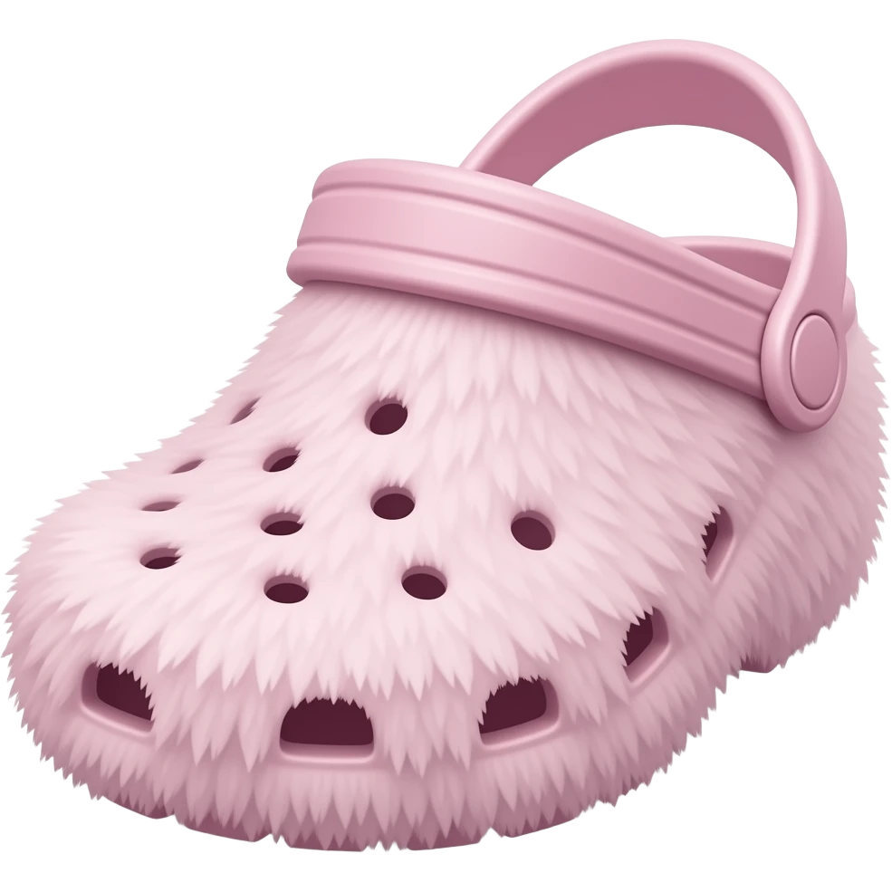 Crocs pink with fur emoji