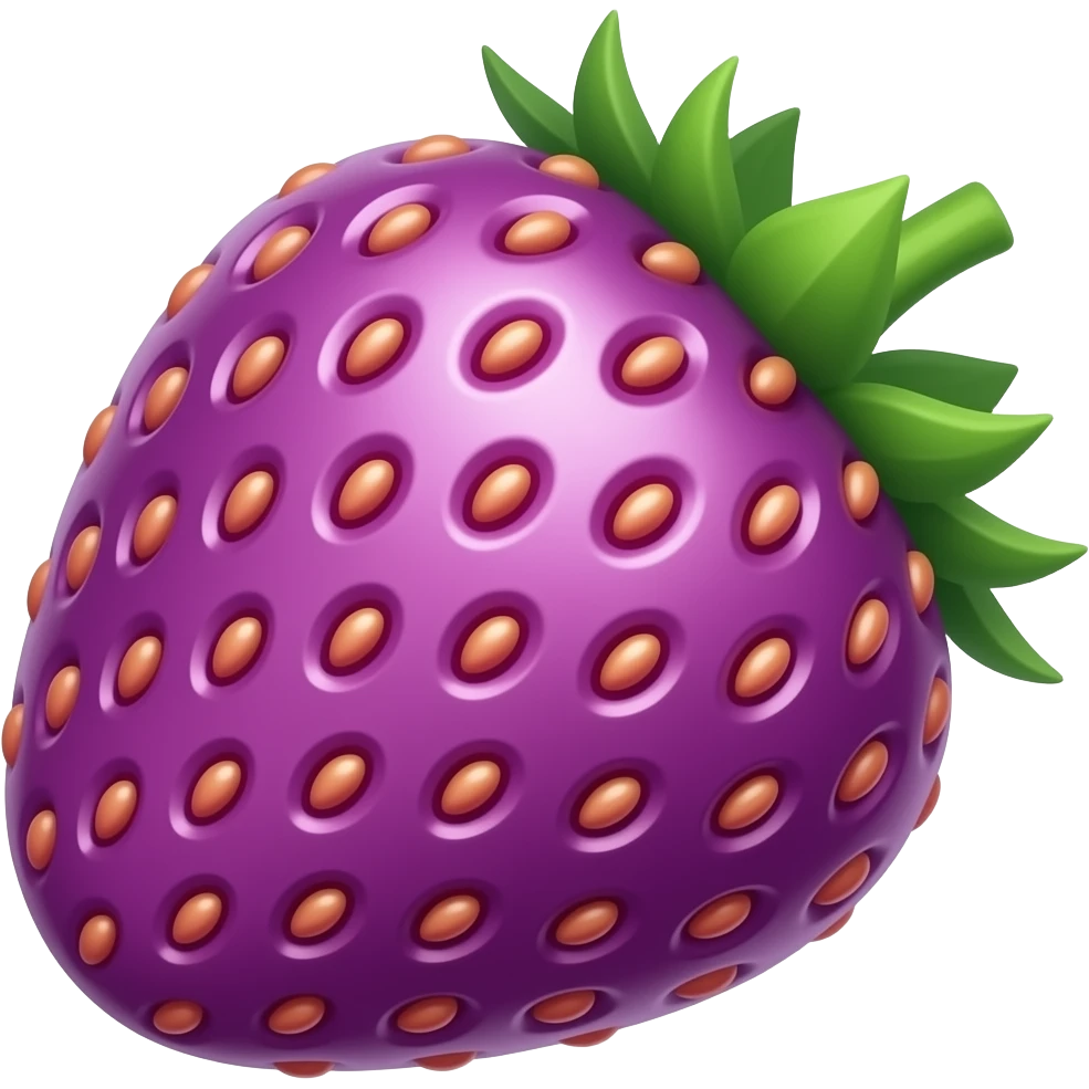 Purple strawberry emoji