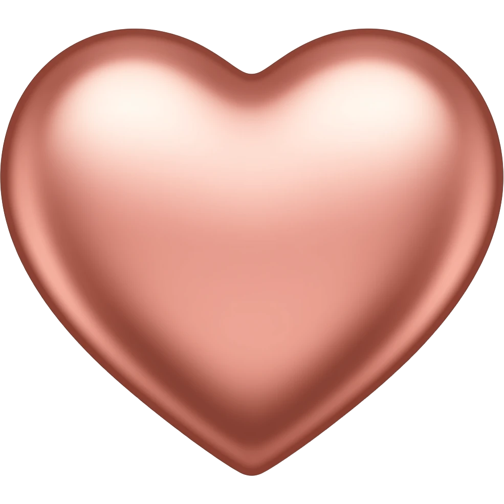 Rose gold heart emoji