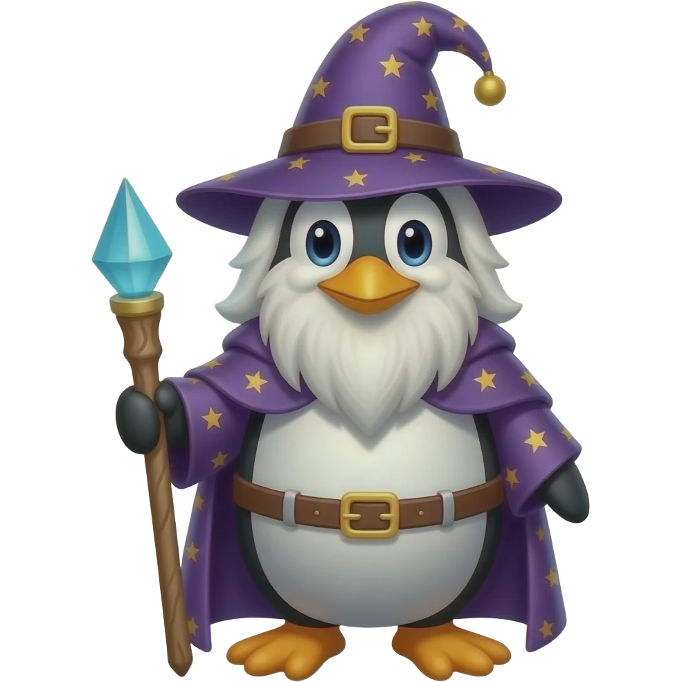 Penguin Wizard emoji