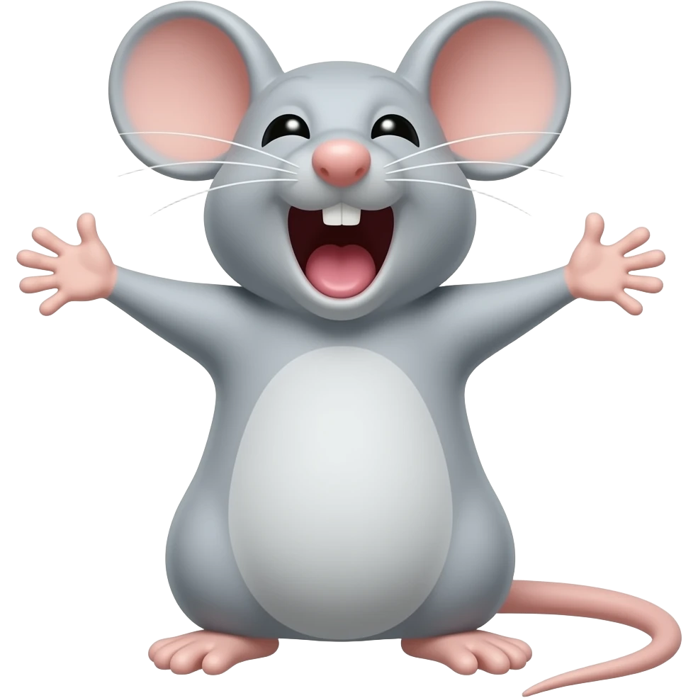 Mouse scream emoji