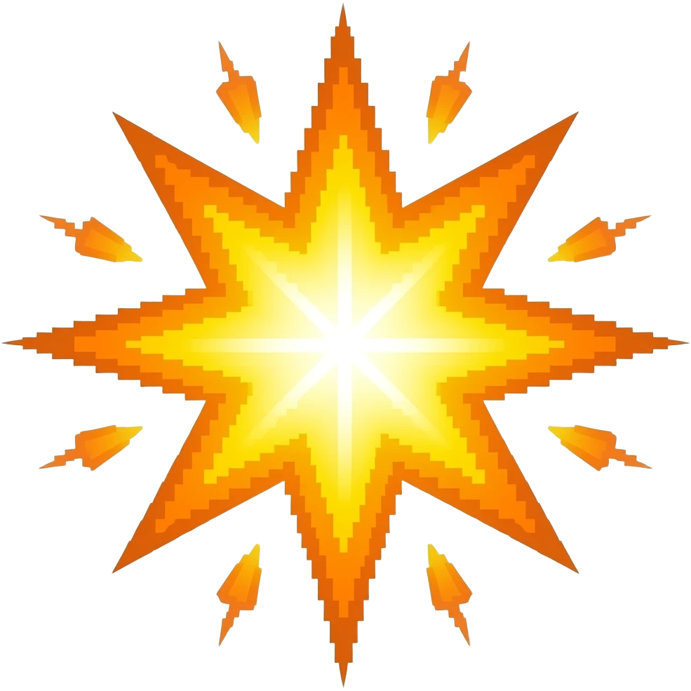 Pixel Spark emoji