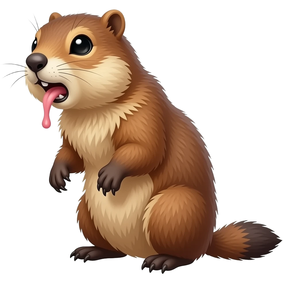 Marmotte qui vomis emoji