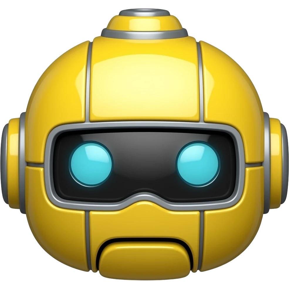 yellow robot face emoji