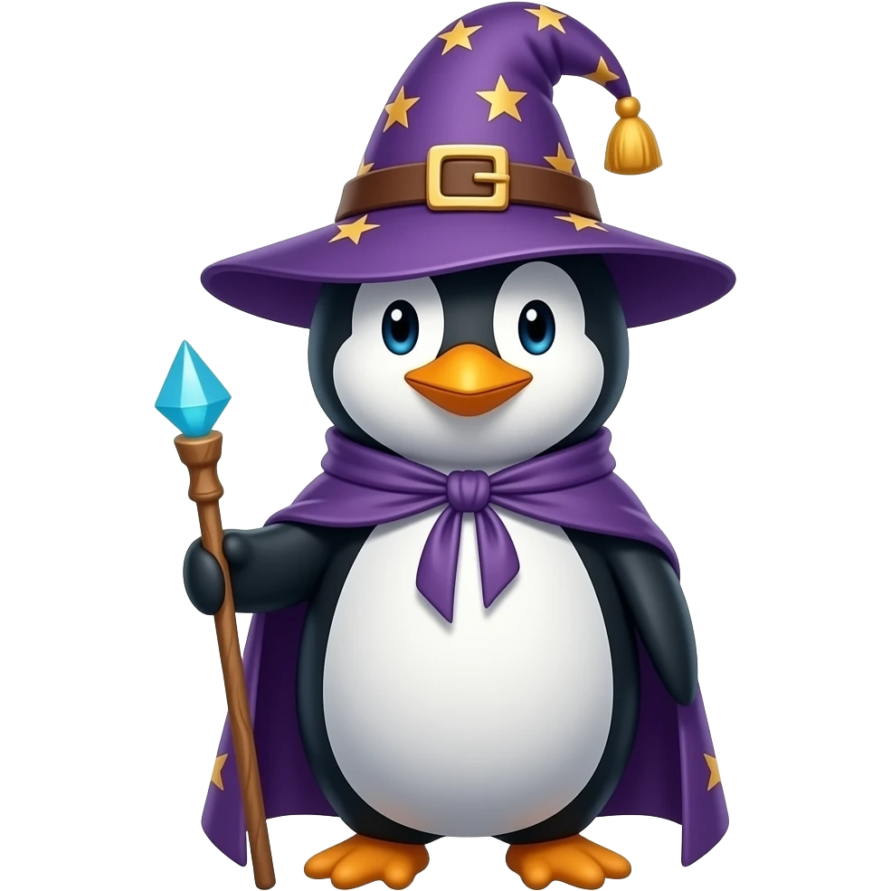 Penguin Wizard emoji