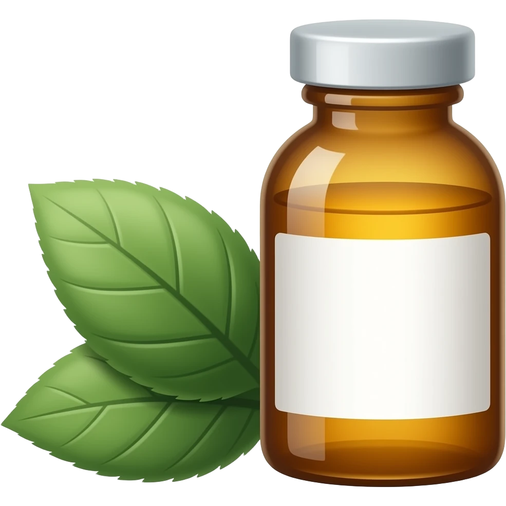 medicine beside leaves emoji