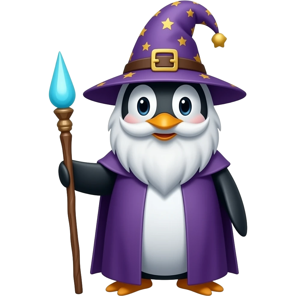 Penguin Wizard emoji