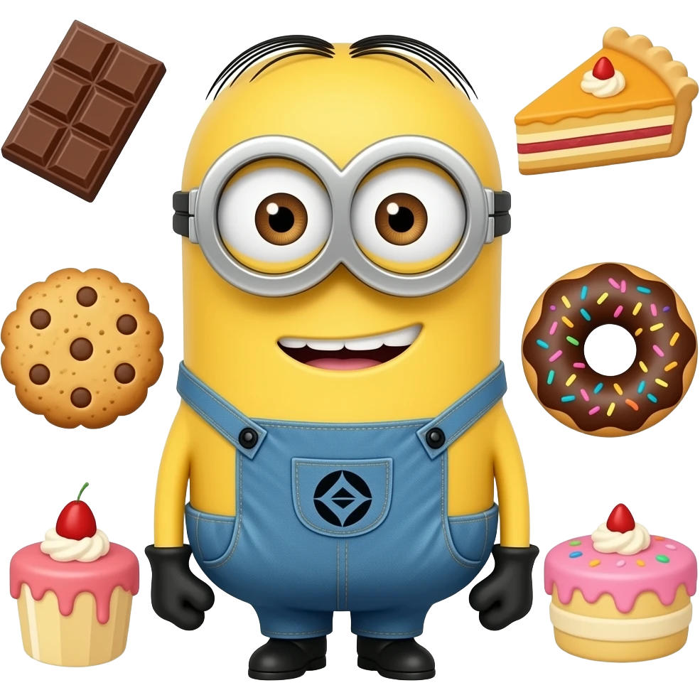 Minions 🍫🥧🍪🍩🎂 👄 emoji