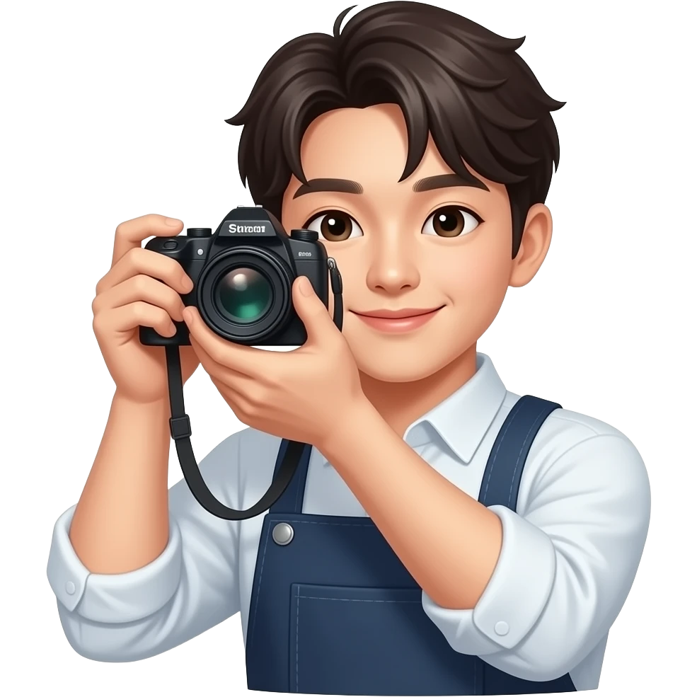 korean young man Barista + photos emoji emoji