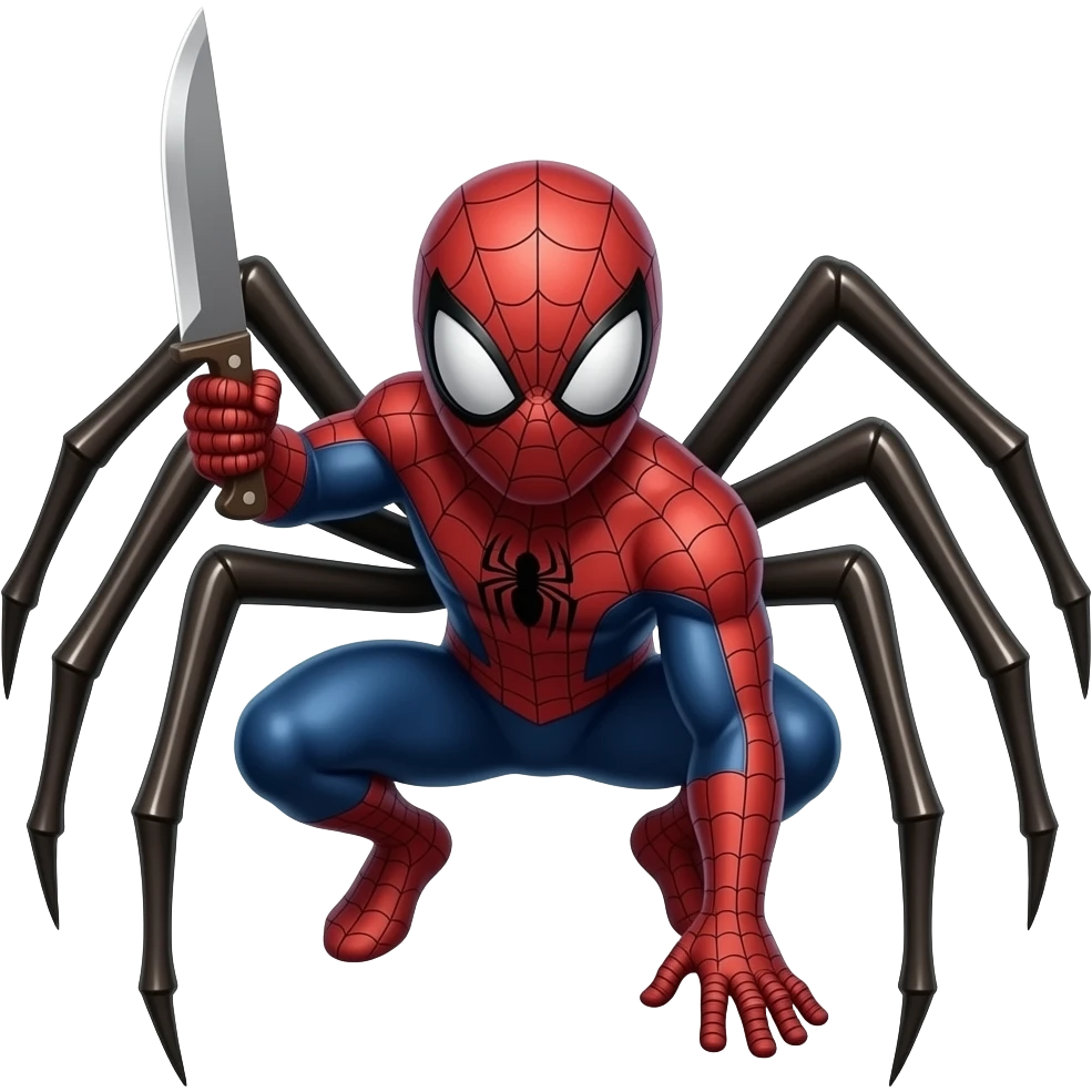 Spider with a knife emoji