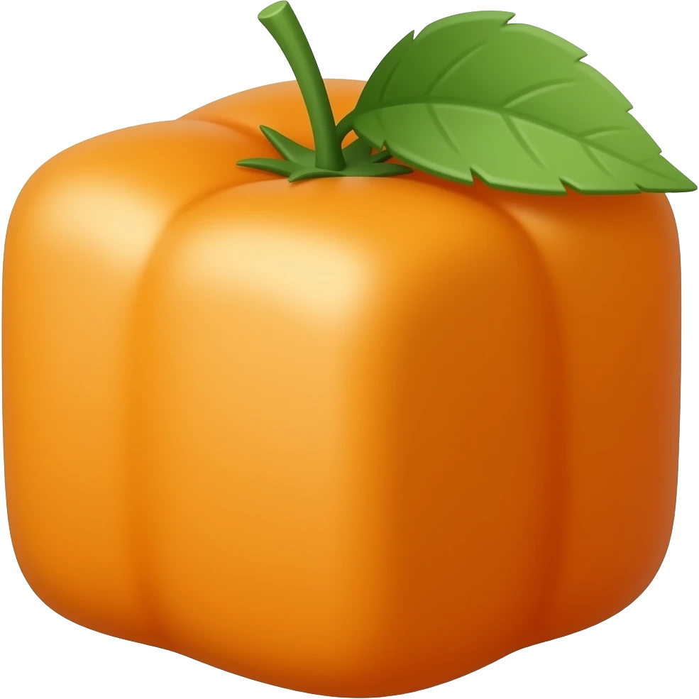 square orange fruit emoji