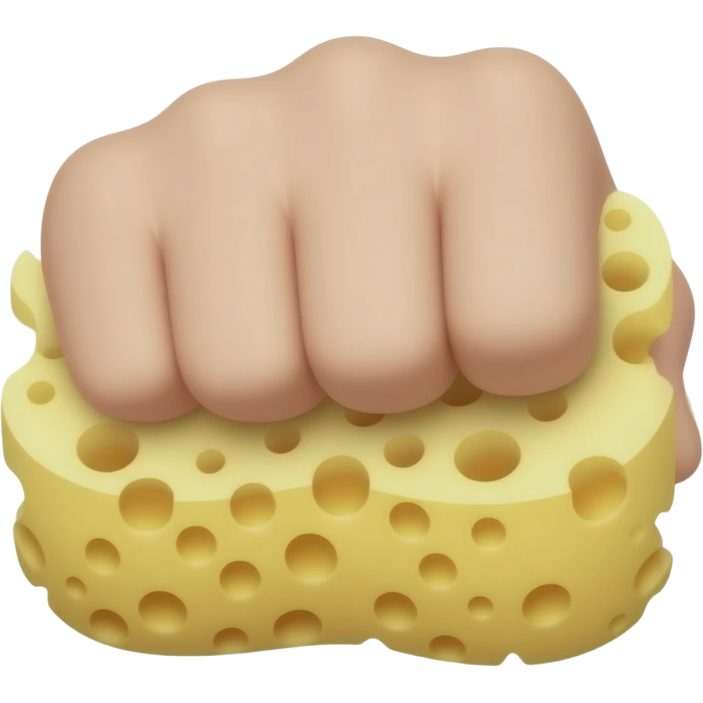 hand squeezing sponge emoji
