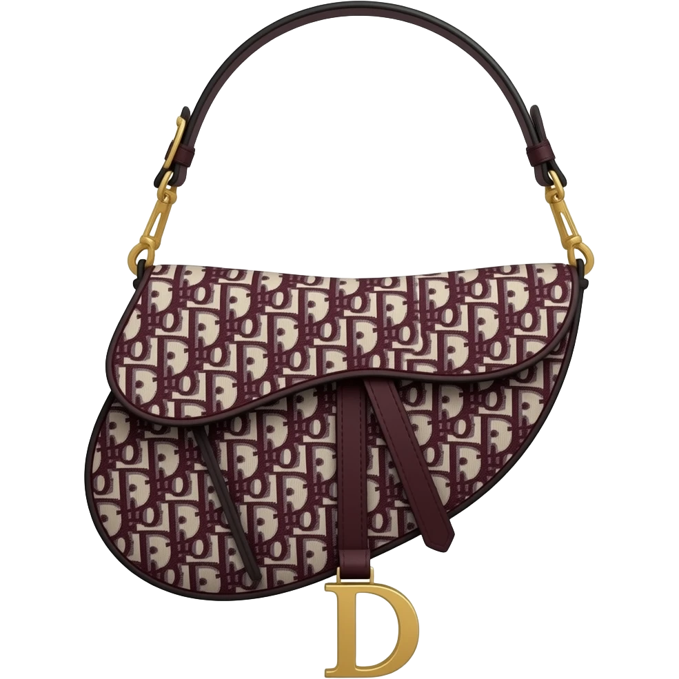 merlot saddle dior bag emoji