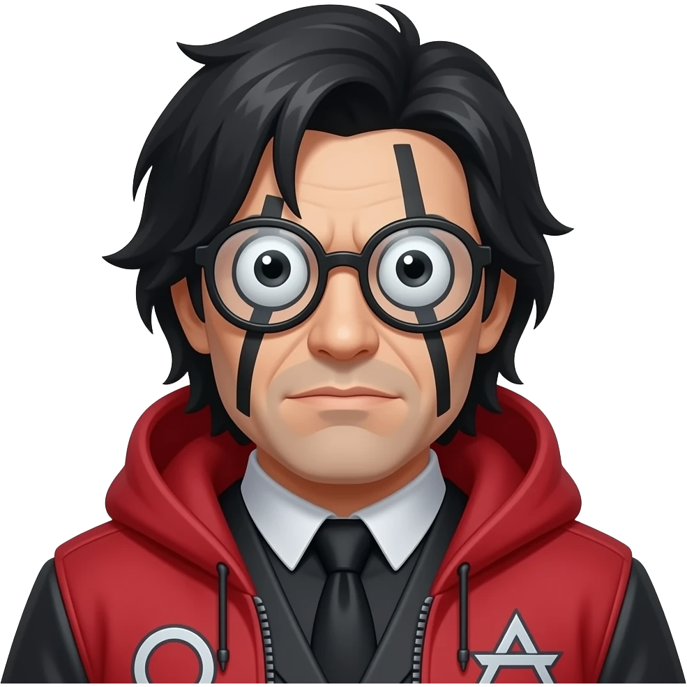 Among us Imposter that looks like frontman from squidgame emoji
