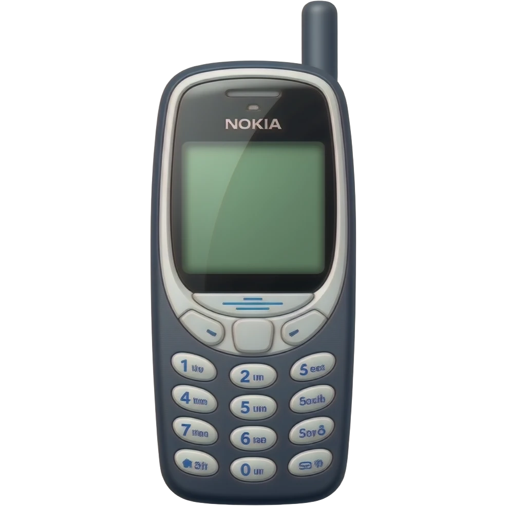 an original style nokia mobile phone with antenna emoji