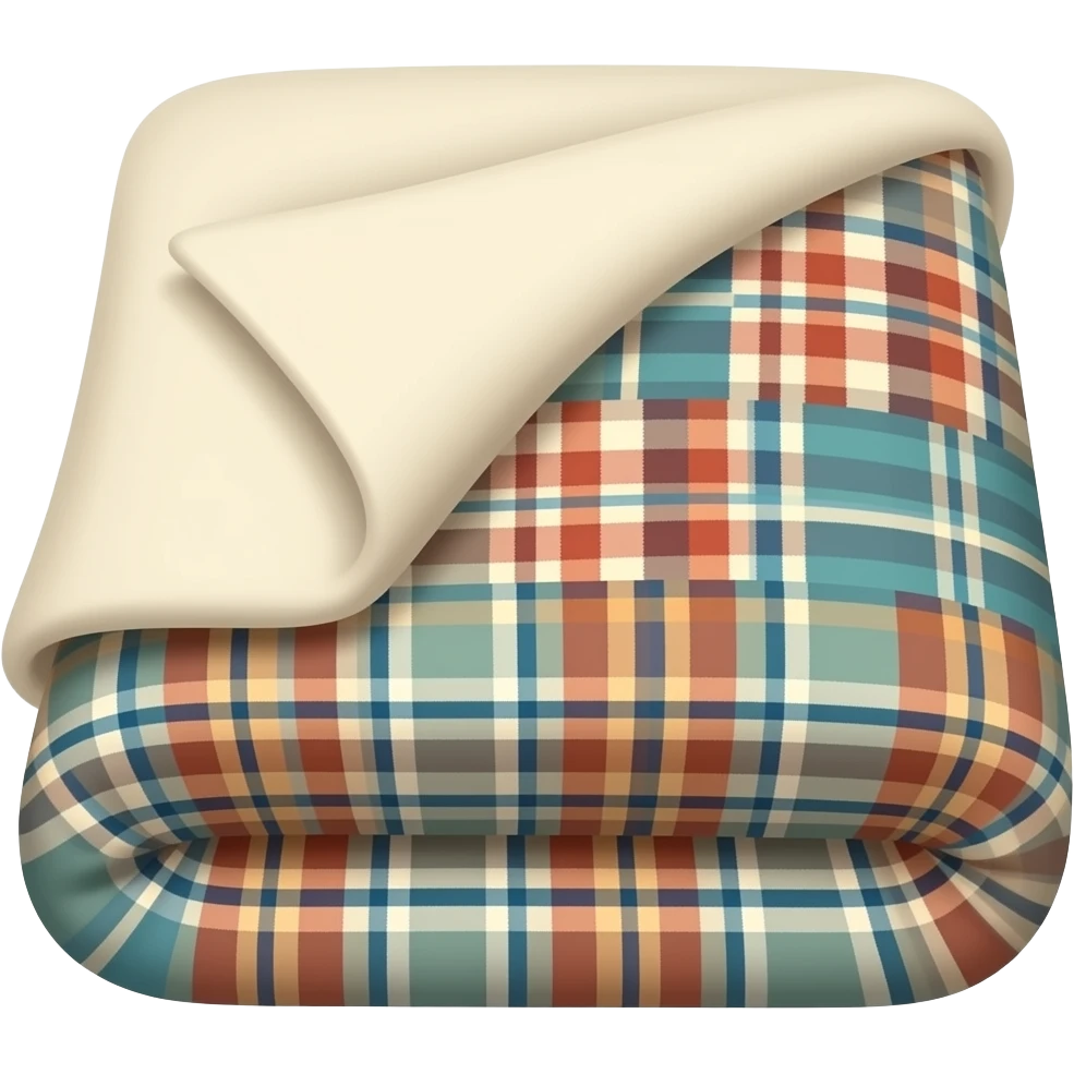 blanket plaid folded patchwork emoji