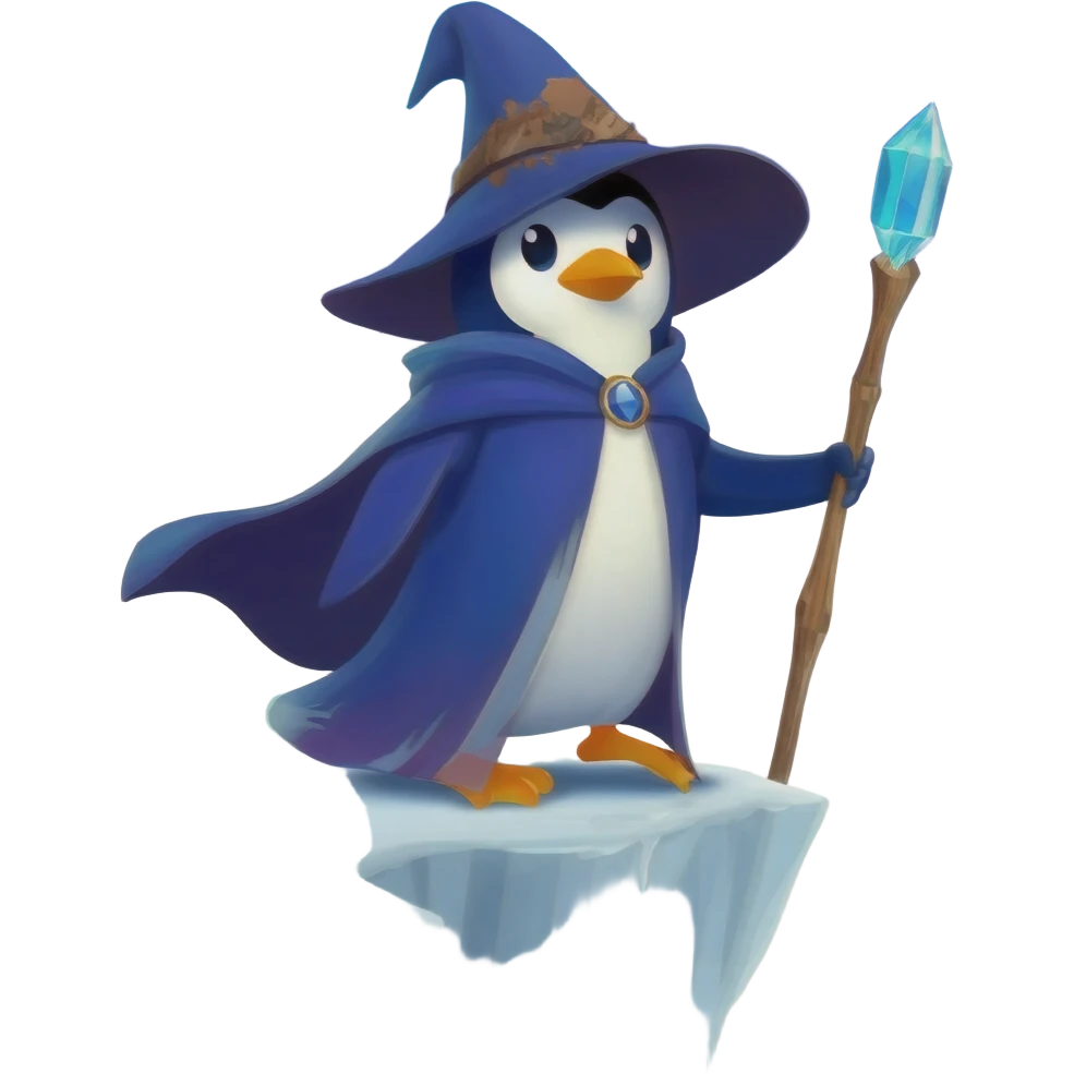 Penguin Wizard emoji