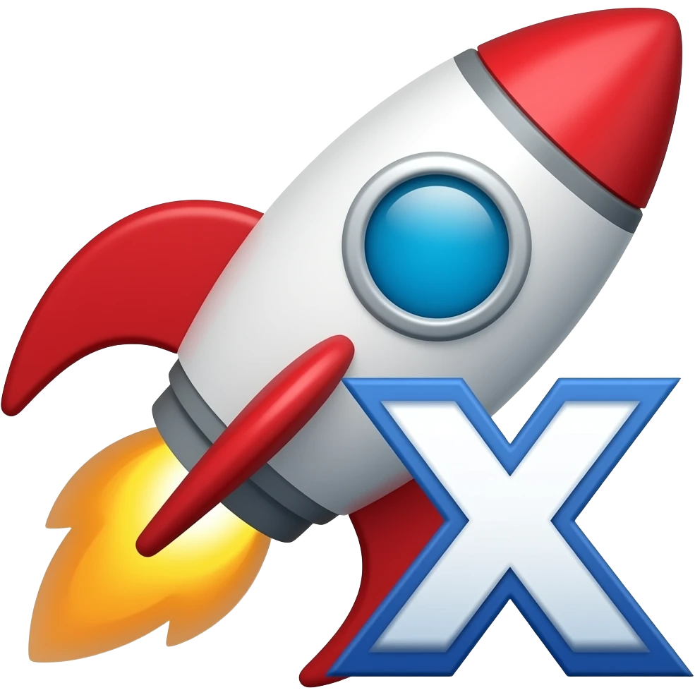 A rocket with big text that reads "UX" emoji