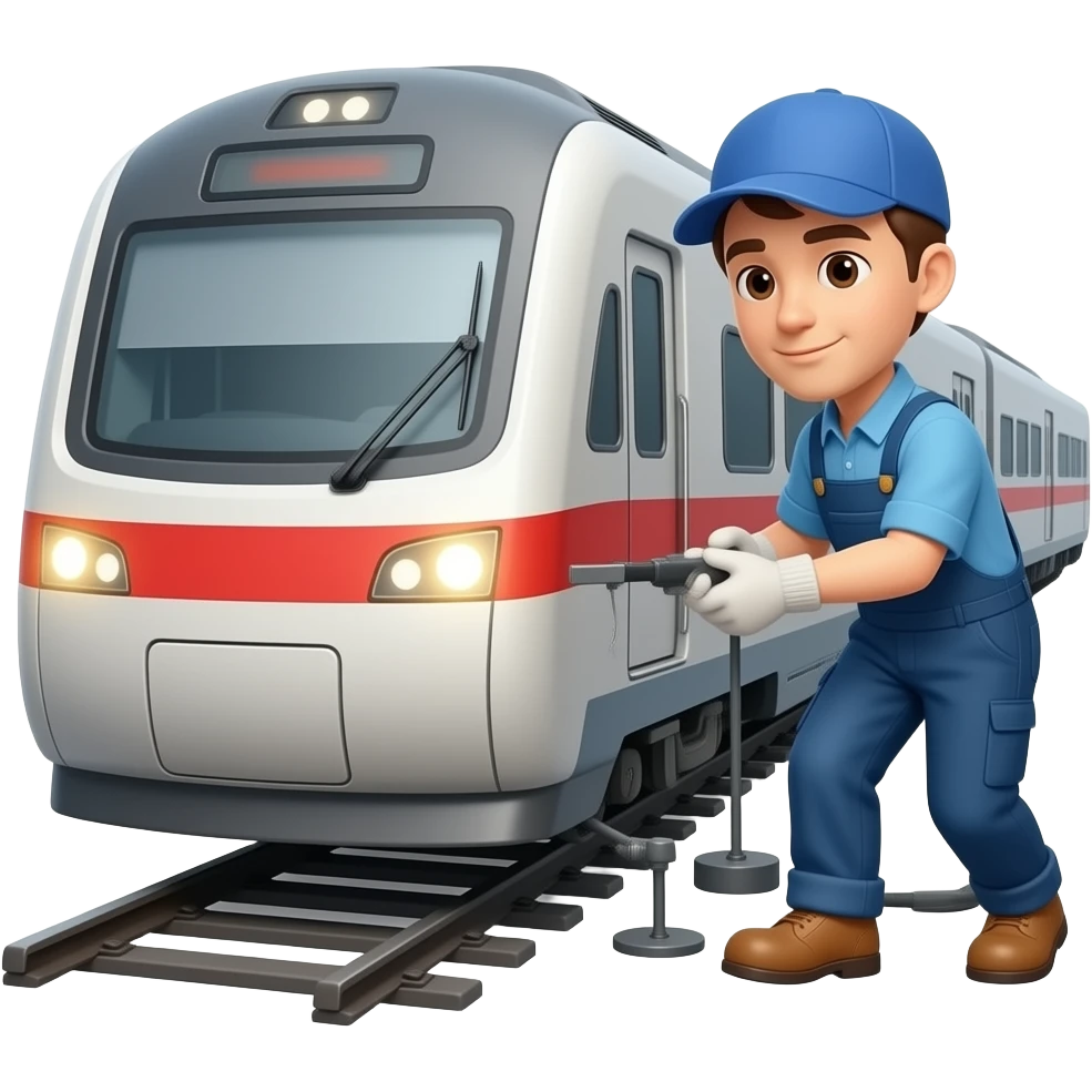 working on train emoji