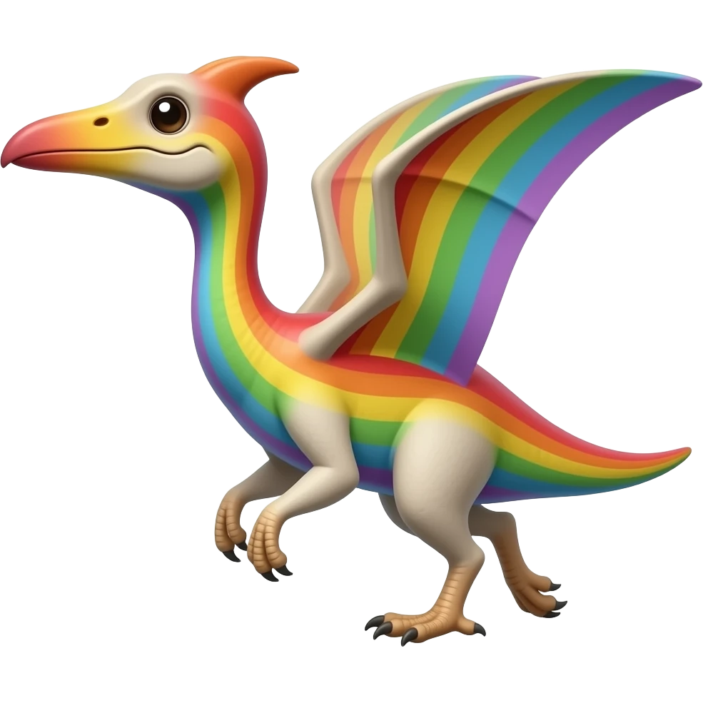 rainbow pastel pterodactyl emoji