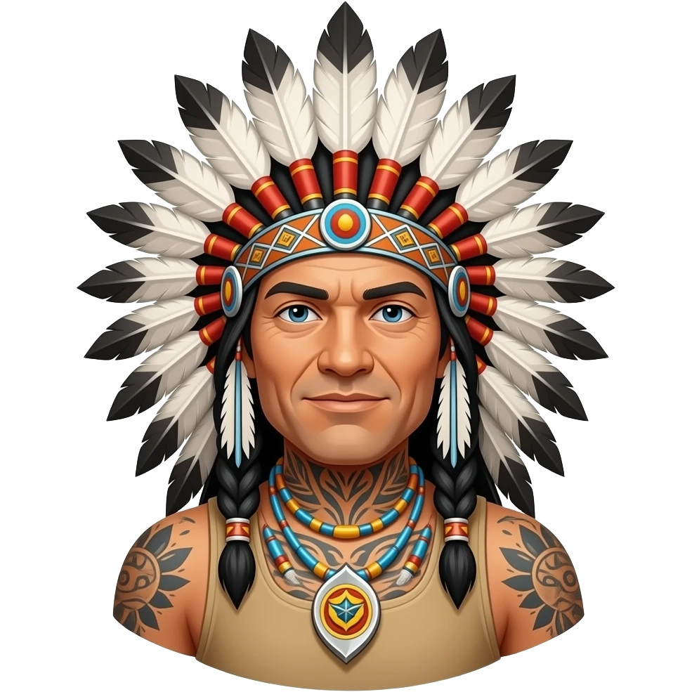 chef apache tatoué emoji