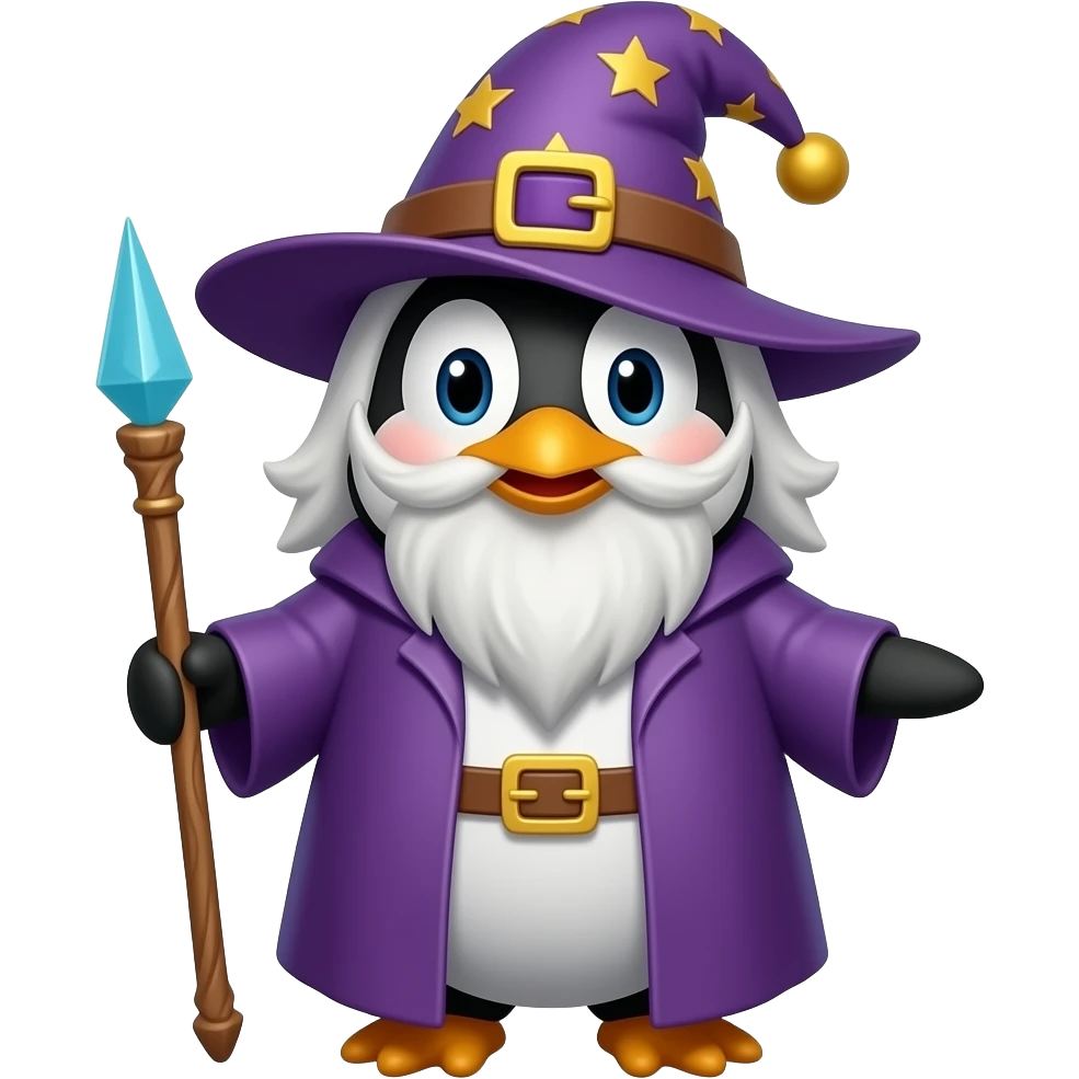 Penguin Wizard emoji