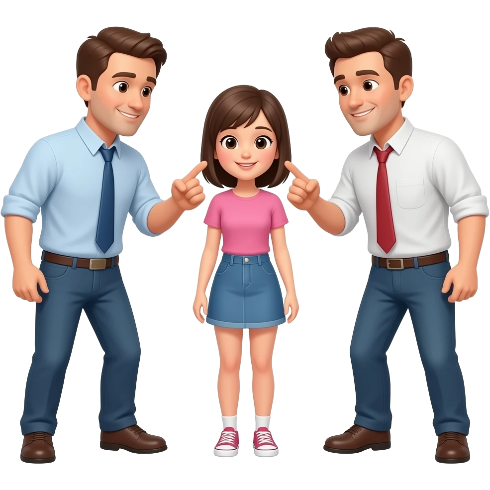 Men cracking girl emoji