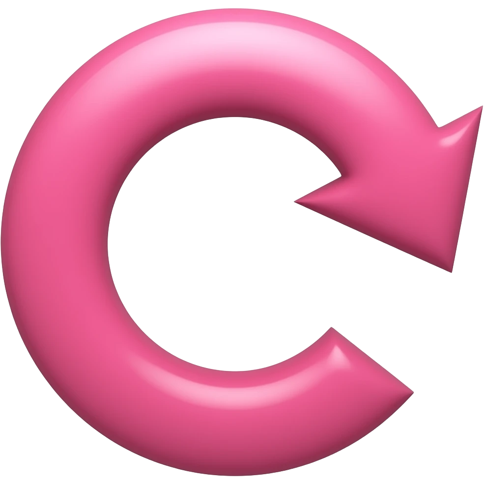 Pink clockwise arrow emoji