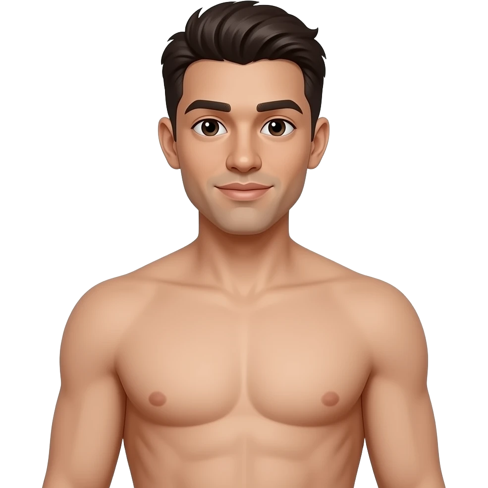 Brown  Man naked full body emoji
