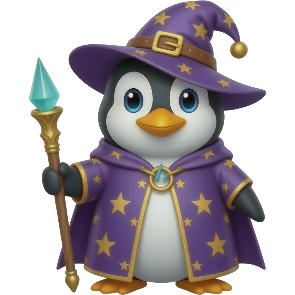 Penguin Wizard emoji