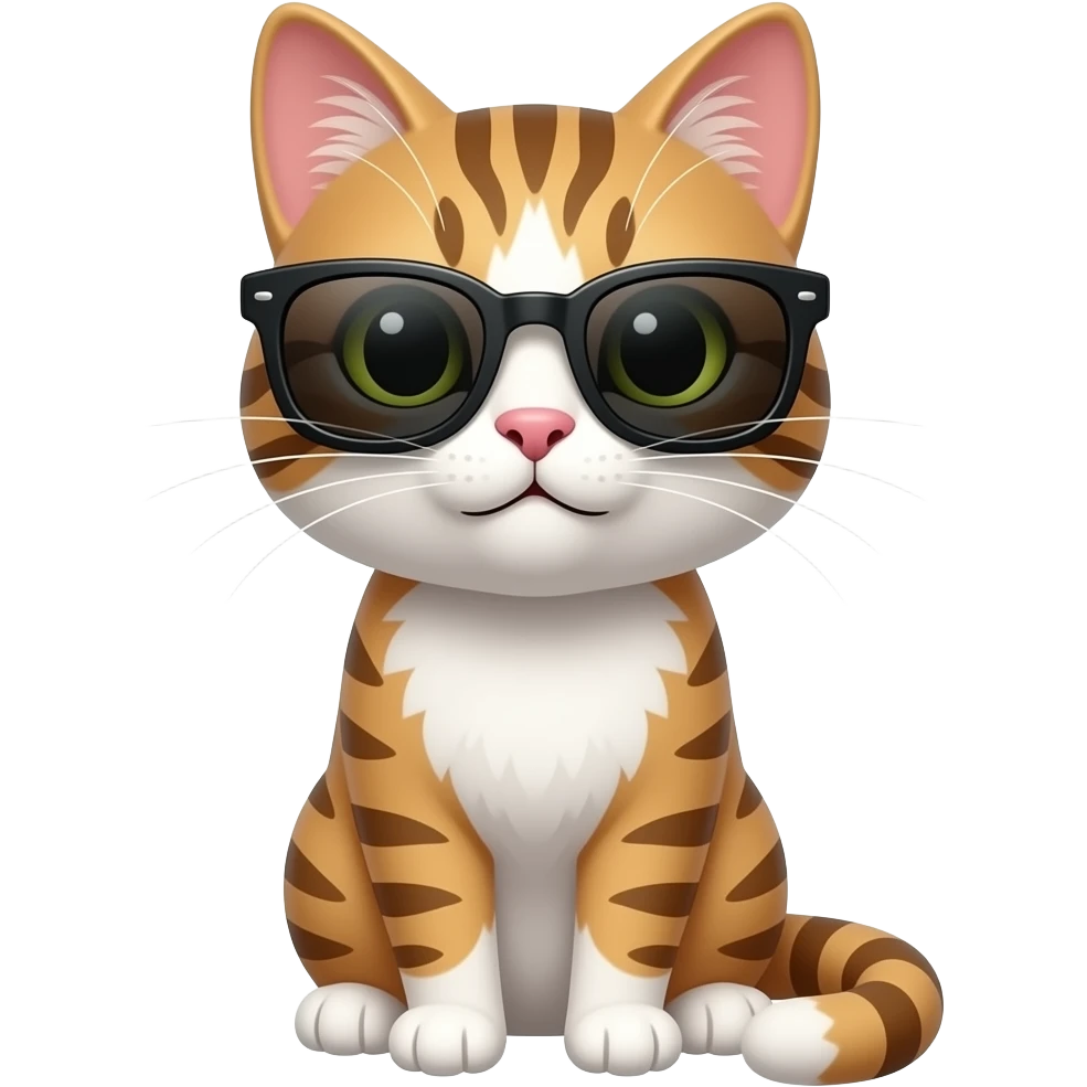 Cat wearing sunglasses emoji