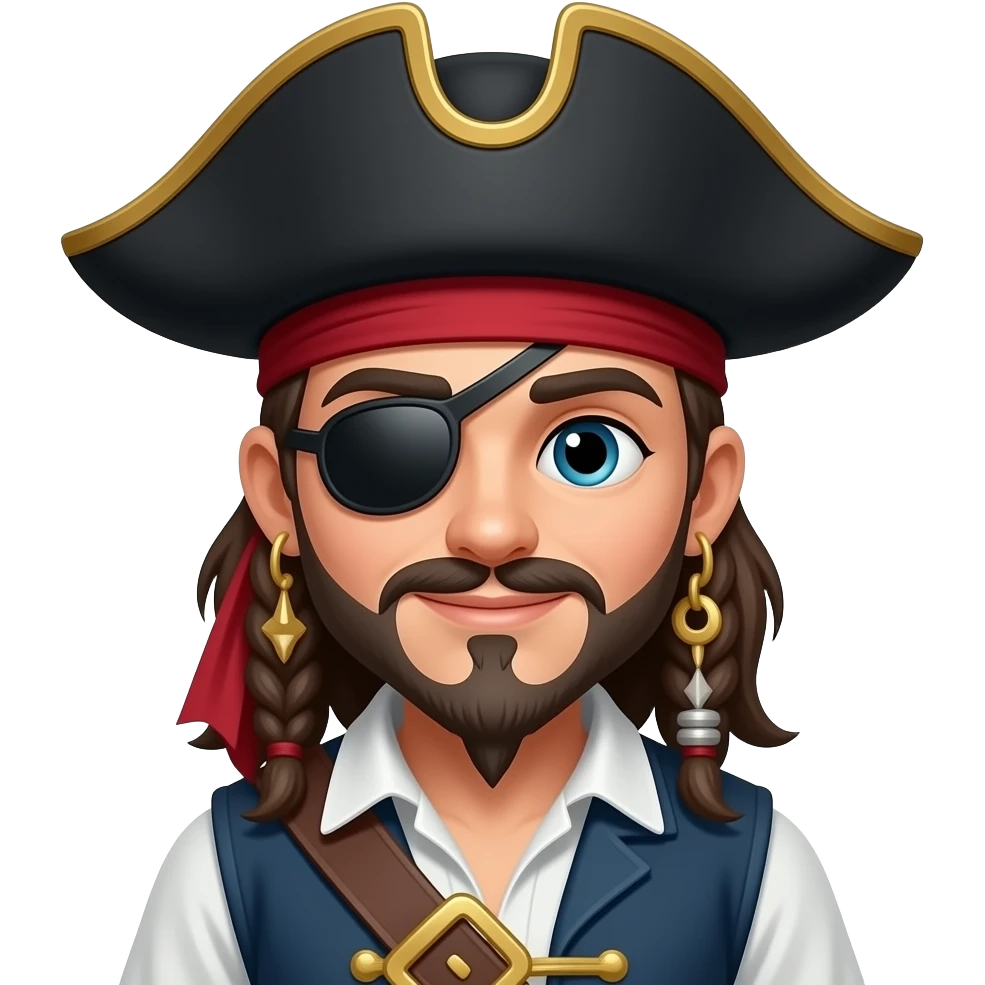 A emoji with pirate style emoji