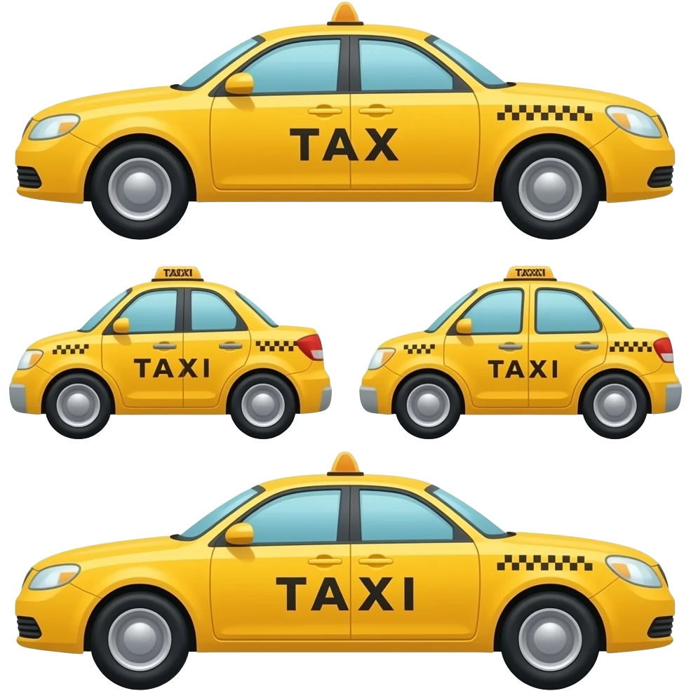 4 TAXIS DE LADO emoji