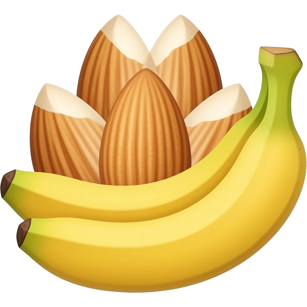 Банан и миндаль emoji