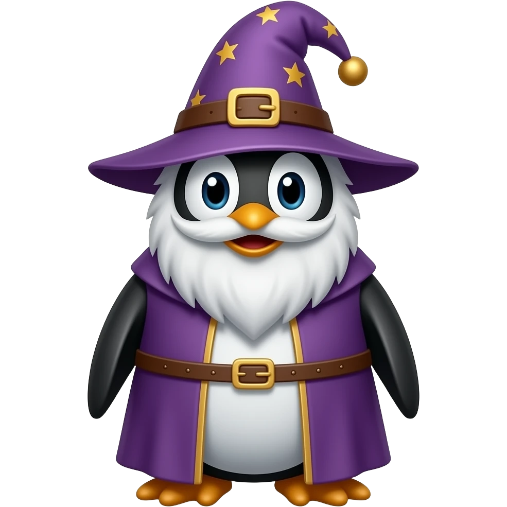 Penguin Wizard emoji