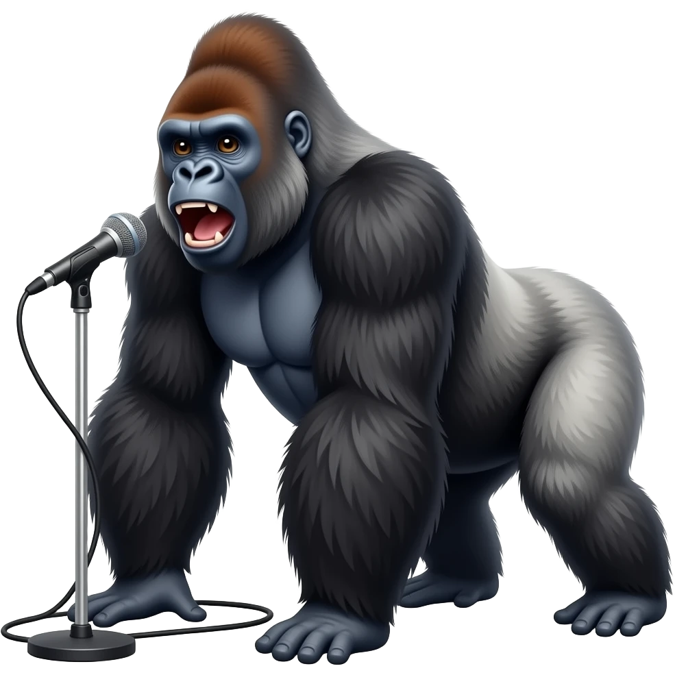 sing gorilla emoji