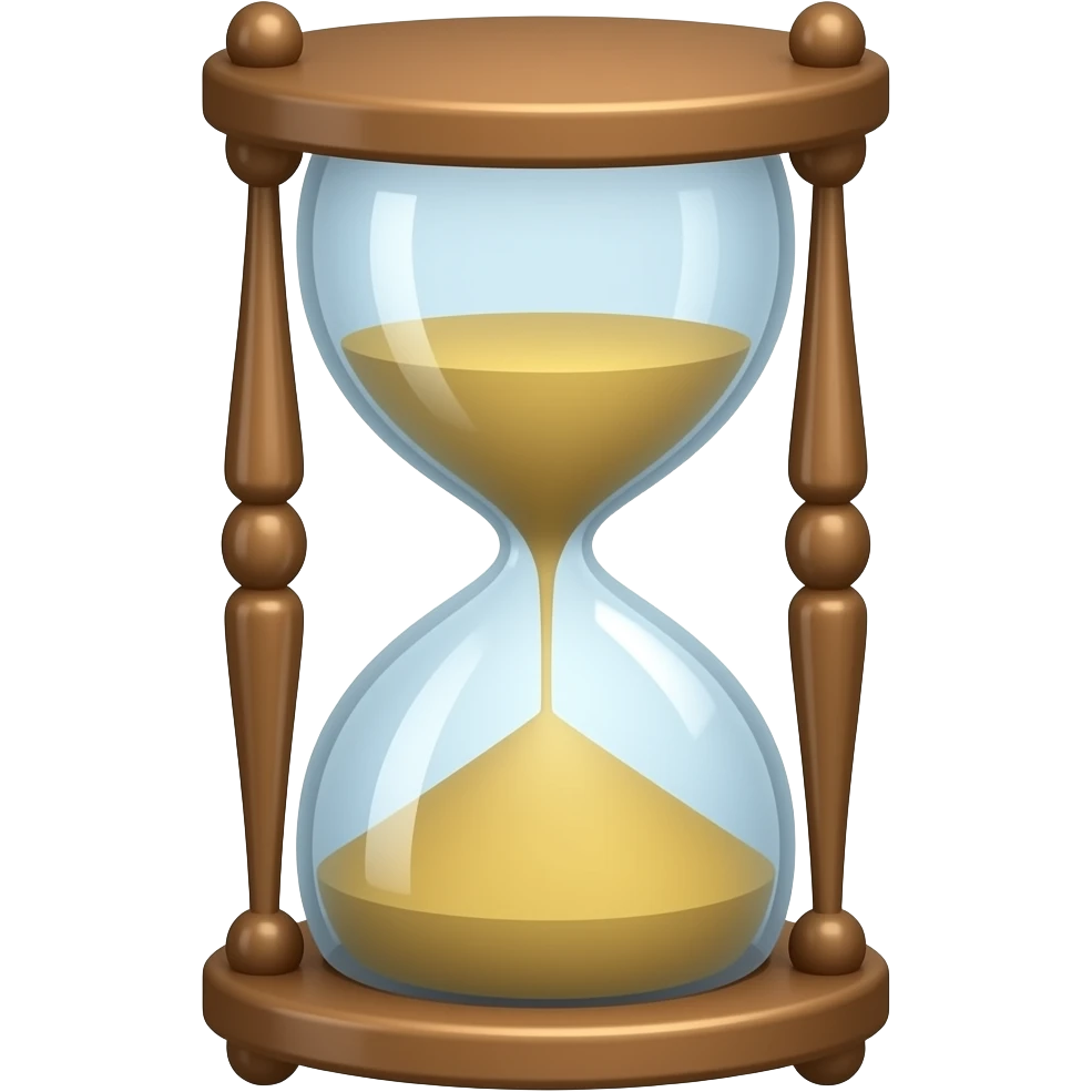 sand clock emoji