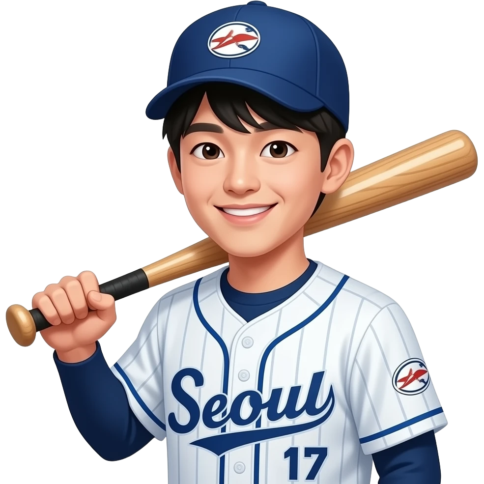 baseball fan, who is korean, 20s emoji