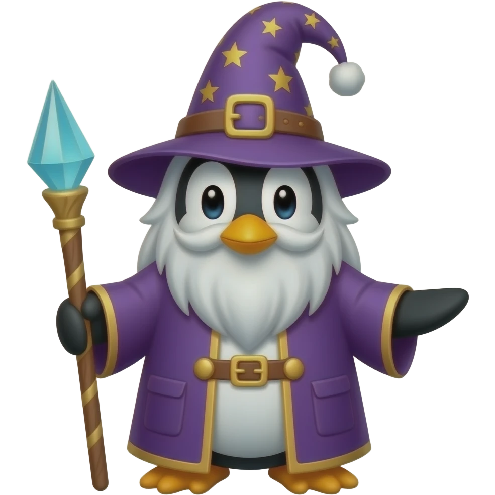 Penguin Wizard emoji