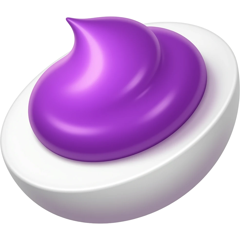 Purple deviled eggs with that egg paste in the middle emoji