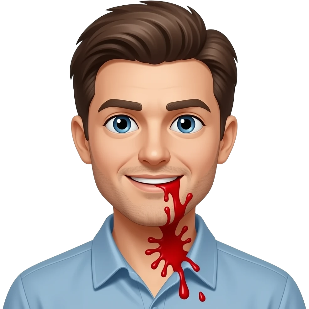 Neck cut off blood squirt with person emoji