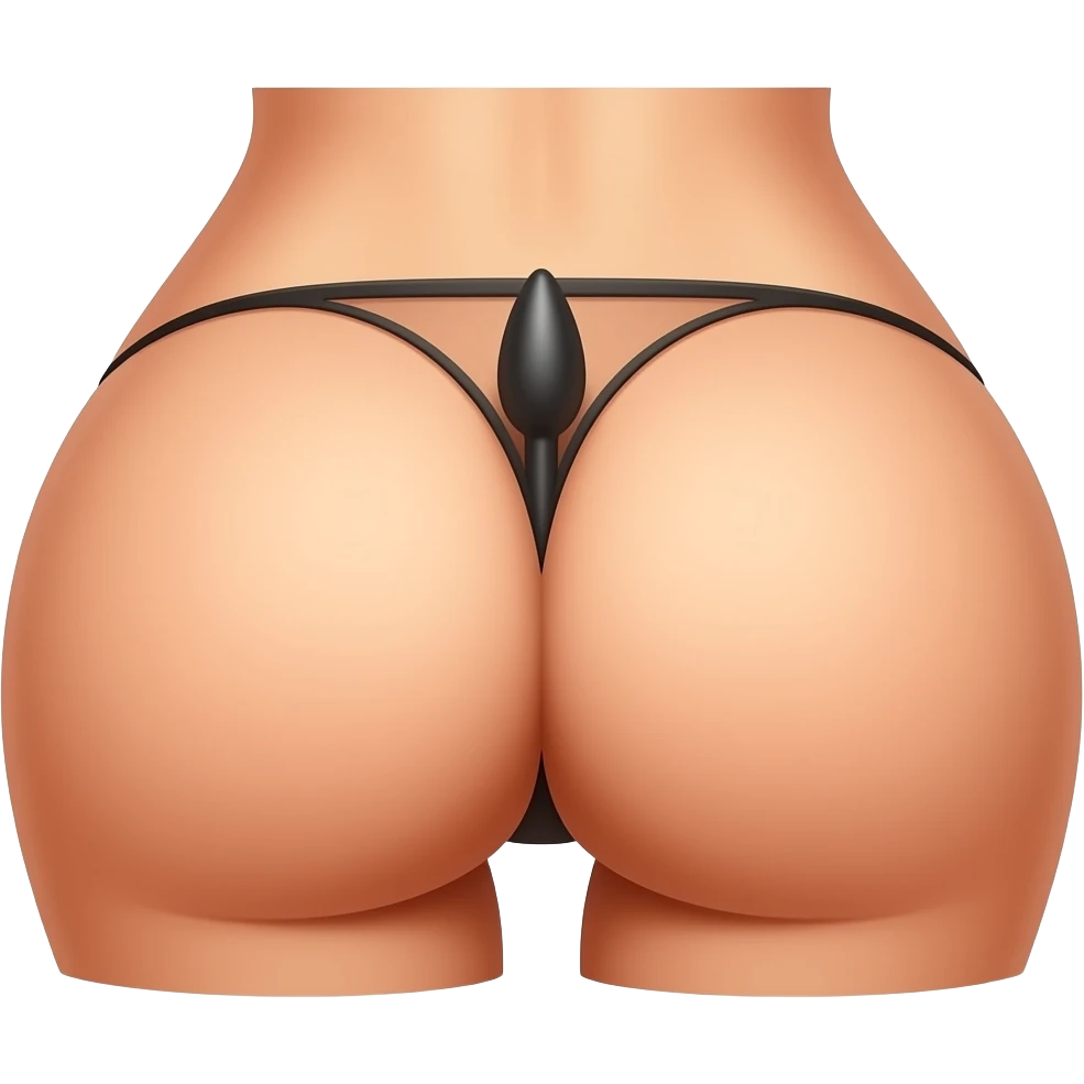 Butt plug in butt emoji