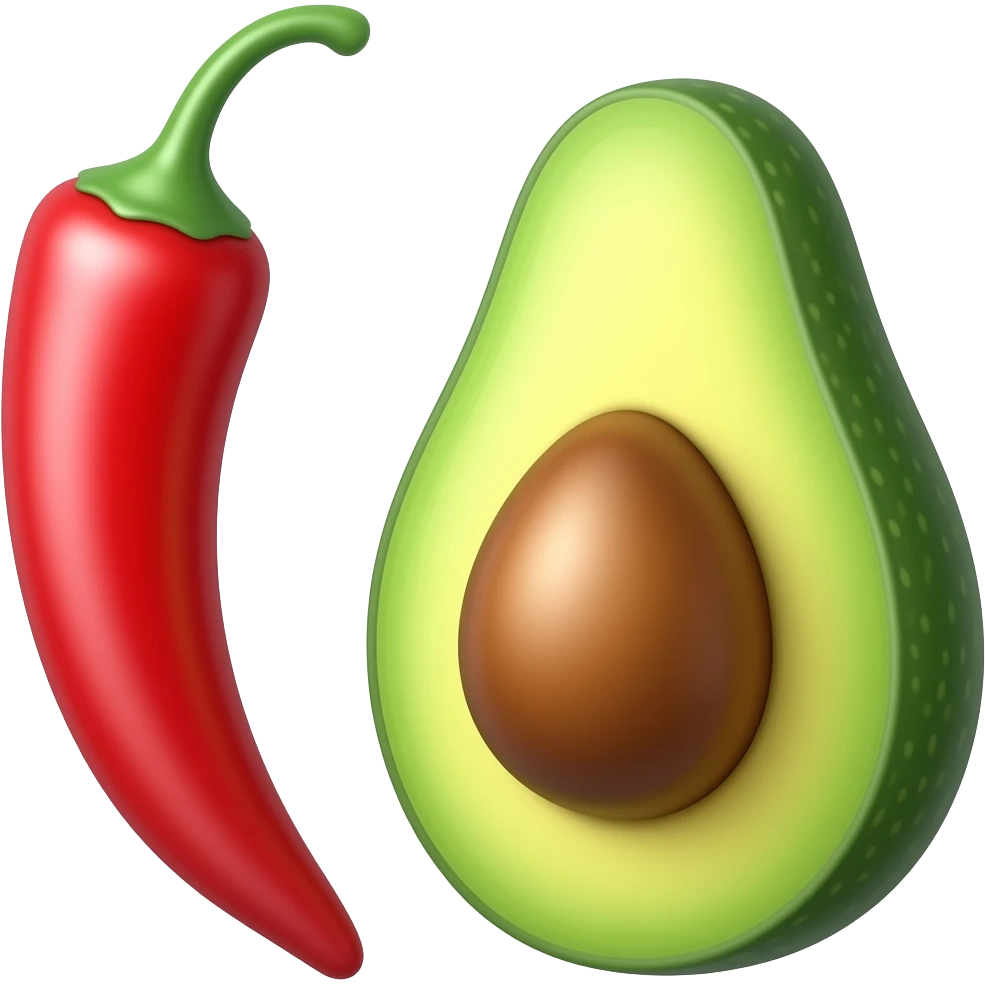 🌶️+🥑 emoji